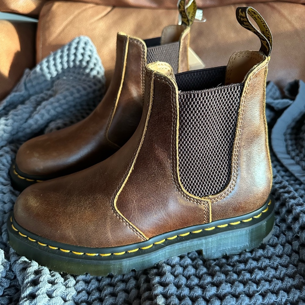 Dr. Martens Tan Leather Chelsea Boots